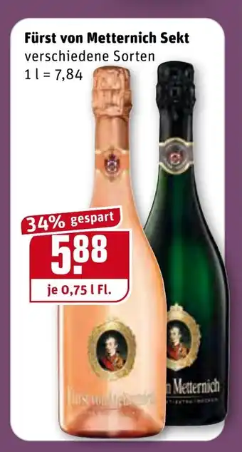 REWE Kaufpark Fürst von Metternich Sekt 1 L Angebot