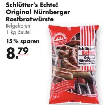 Handelshof Schlütter's  Echte! Original Nürnberger Rostbratwürste 1kg Beutel Angebot