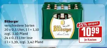 REWE Kaufpark Bitburger 20 x 0.5 L Angebot