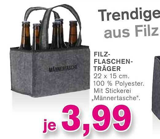 Filz Flaschen Träger Angebot bei KODi