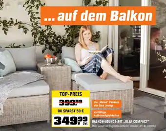 OBI Balkon Lounge Set Olea Compact Angebot