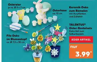 Kaufland Ostereier, Filz Deko Im Blumentopf, Keramik Deko Zum Bemalen, Talentus Oster-bastelsets Angebot