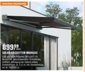 OBI Solar Kassetten Markise Angebot