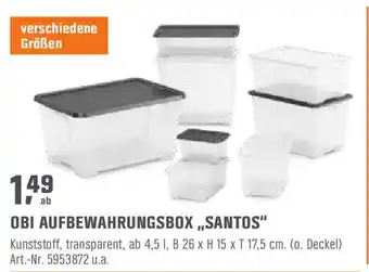 OBI Obi Aufbewahrungsbox Santos Angebot