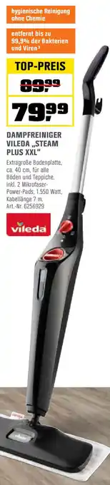 OBI Vileda Dampfreiniger Steam Plus XXL Angebot