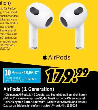 MEDIMAX AirPods (3. Generation) Angebot