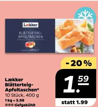 NETTO Laekker Blätterteig Apfeltaschen 400 g Angebot