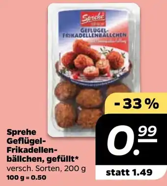 NETTO Sprehe Geflügel Frikadellenbällchen, gefüllt 200 g Angebot