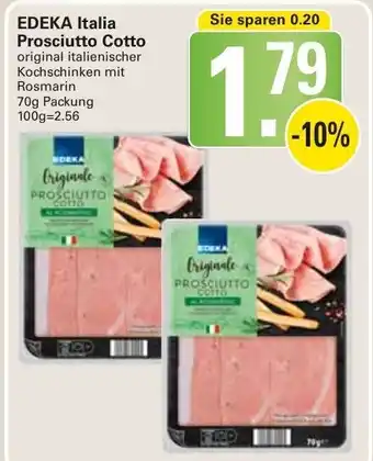 WEZ Edeka Italia Prosciutto Cotto 70g Packung Angebot