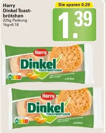 WEZ Harry Dinkel Toastbrötchen 225g Packung Angebot