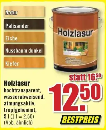 B1 Discount Baumarkt Holzlasur 5L Angebot