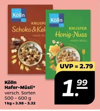 NETTO Kölln Hafer Müsli 500-600 g Angebot