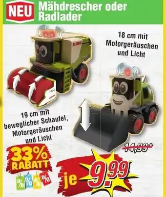 Wiglo Wunderland Mähdrescher oder Radlader Angebot