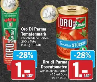 AEZ Oro Di Parma Tomatenmark, Oro Di Parma Dosentomaten Angebot