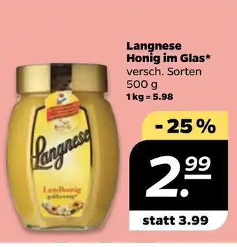 NETTO Langnese Honig im Glas 500 g Angebot