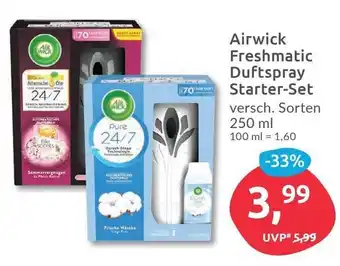 Budni Airwick Freshmatic Duftspray Starter Set 250 ml Angebot