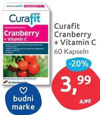 Budni Curafit Cranberry + Vitamin C 60 Kapseln Angebot