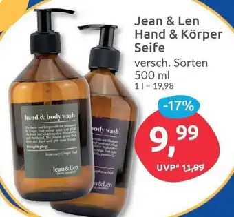 Budni Jean & Len Hand & Körper Seife 500ml Angebot