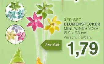 KODi Blumenstecker Mini Windräder 3er Set Angebot