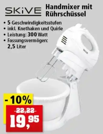 Thomas Philipps Skive Handmixer mit Rührschüssel Angebot