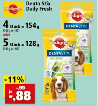 Thomas Philipps Pedigree Denta Stix Daily Fresh 154/128g Angebot