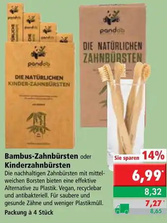 L. STROETMANN GROSSMARKT Pandoo Bambus-Zahnbürsten oder Kinderzahnbürsten Angebot