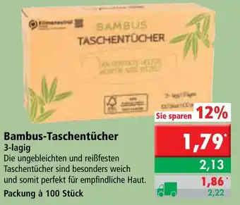 L. STROETMANN GROSSMARKT Bambus-Taschentücher 3-lagig Angebot