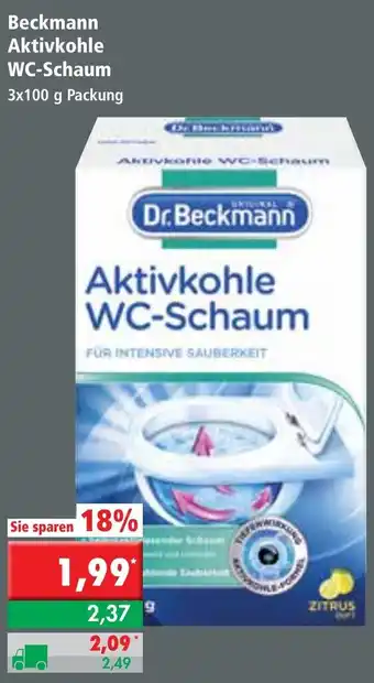 L. STROETMANN GROSSMARKT Beckmann Aktivkohle WC-Schaum 3x100g Angebot