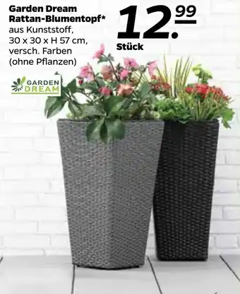 NETTO Garden Dream Rattan Blumentopf Angebot