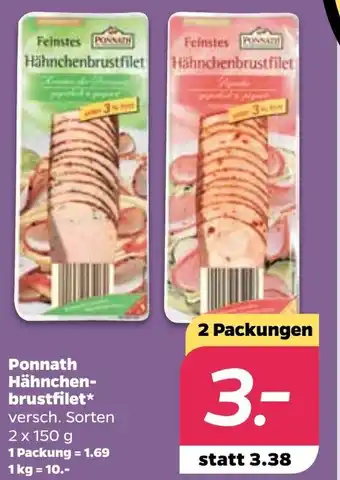 NETTO Ponnath Hähnchenbrustfilet 2 x 150 g Angebot