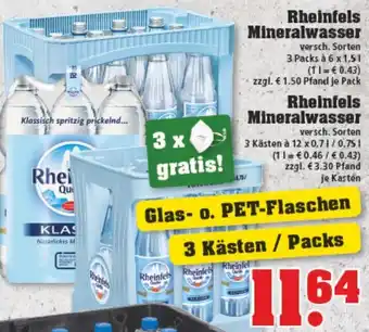 trinkgut Rheinfels Mineralwasser 6x1,5 Angebot