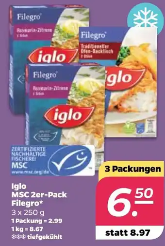 NETTO Iglo MSC 2er Pack Filegro 3 x 250 g Angebot