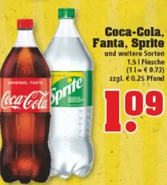 trinkgut Coca-Cola, Fanta, Sprite 1,5L Angebot