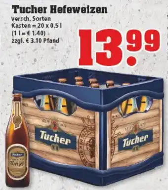 trinkgut Tucher Hefeweizen 20x0,5L Angebot