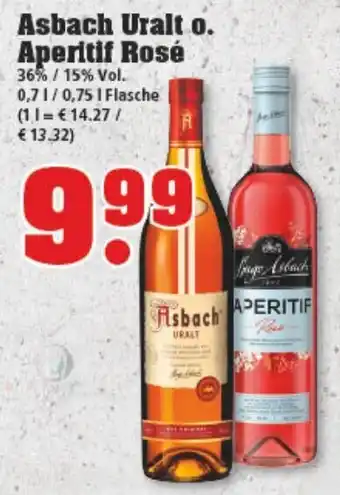 trinkgut Asbach Uralt Aperitif Rosé 0,7L Angebot