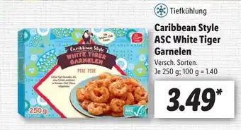 Lidl Caribbean Style ASC White Tiger Garnelen 250g Angebot