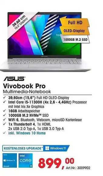 Arlt Asus Vivobook Pro Multimedia-notebook Angebot