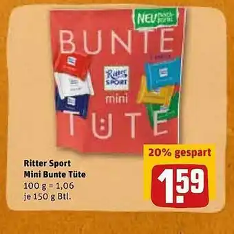 REWE Ritter Sport Mini Bunte Tüte Angebot