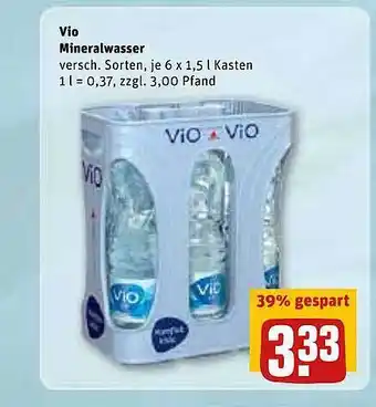 REWE Vio Mineralwasser Angebot