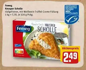 REWE Femeg Knusper Scholle Angebot