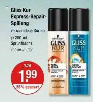 V Markt Gluss Kur Express Repair Spülung Angebot