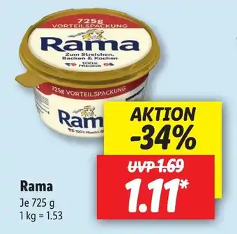 Lidl Rama 725g Angebot