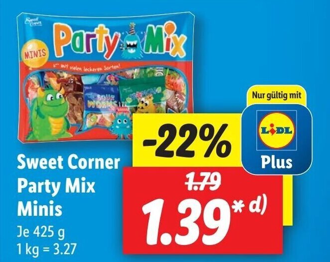 Sweet Corner Party Mix Minis 425g Angebot bei Lidl