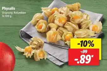 Lidl Physalis 100g Angebot