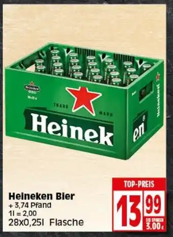 Elli Markt Heineken Bier 28x0,25L Flasche Angebot