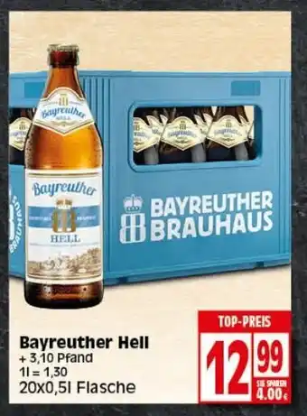 Elli Markt Bayreuther Hell 20x0,5L Flasche Angebot