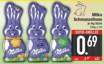 E-Center Milka Schmunzelhase Angebot