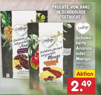 Netto Marken-Discount Lieblings Schokolierte Ananas Oder Mango Angebot