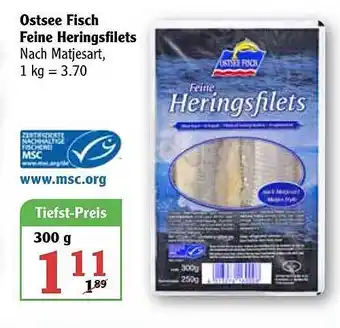 Globus Ostsee Fisch Feine Heringsfilets Angebot