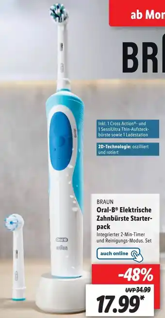 Lidl Braun Oral-B Elektrische Zahnbürste Starterpack Angebot